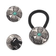 thumbnail image 5 of Accesorios de moda únicos para el cabello con botones para mujeres 1 pieza tono verde plateado negro, 5 of 5