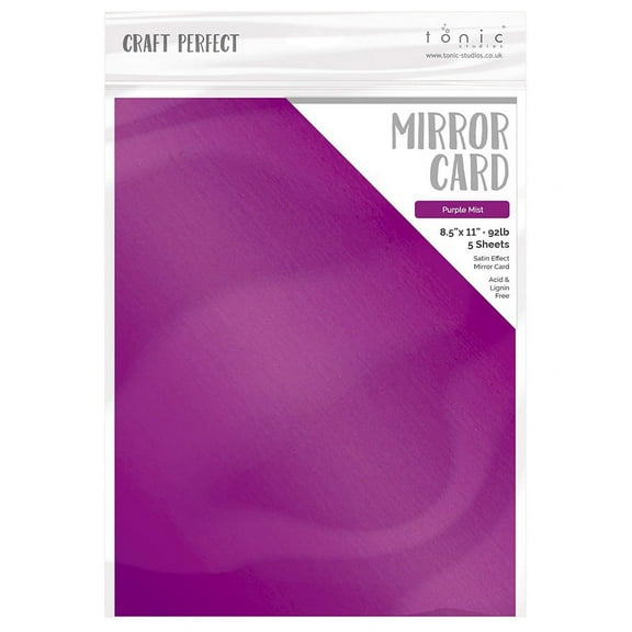 Craft Perfect Satin Mirror Cardstock 8.5"X11" 5/Pkg-Satin -Purple Mist