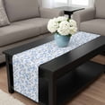 thumbnail image 4 of Blue Spring Floral Table Runner 108 Inches Long, Flowers Leaves Pastoral Botanical Kitchen Coffee Dining Table Decoration for Home Party Birthday Wedding Home Decor 13x108 Inches, 4 of 8