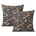 thumbnail image 1 of 16x16 Inch Boho Farmhouse Decorative Throw Pillow Covers, Throw Pillow Covers Set of 2, Geometric Patterns, Square Pillow Covers for Couch, Sofa, Bed, and Fall Home Decor, 1 of 7