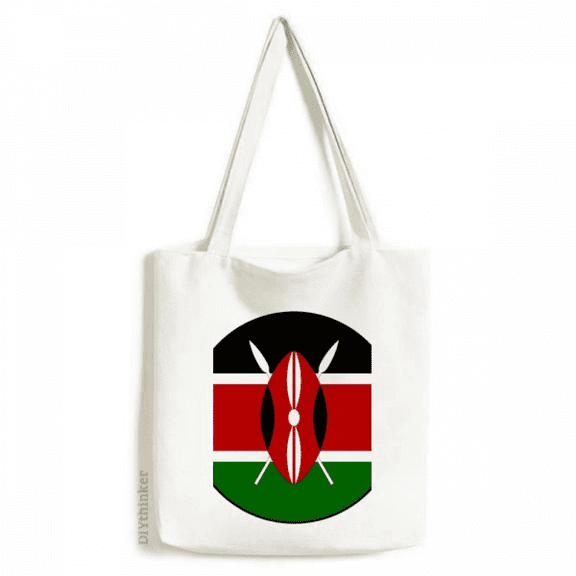 Kenya Africa National Emblem Tote Canvas Bag Shopping Satchel Casual Handbag