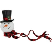 Northlight 12" Plush Snowman in Top Hat Christmas Tree Topper