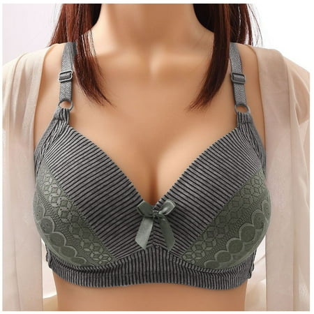 

Rbaofujie Nursing Bras Deals Clearance Sexy Bra Gathers Full Cup Lace Unrimmed Jacquar D Underwear For Women Halter Bralette