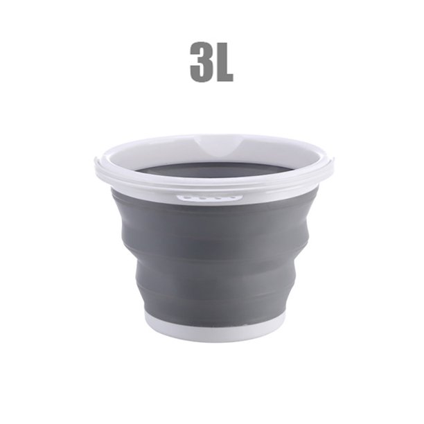 Cubos De Silicona Plegable Pesca Lavado De Autos Acampar Al Aire Libre Suministros De Baño Gran Capacidad? Lavado De Autos Pesca Al Aire Libre Baño Redondo Cubo De Cocina Yuarrent OD010137-03