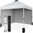 thumbnail image 5 of Commercial heavy - duty pop - up canopy tent: 2 removable side panels, privacy, wheeled carry bag, 4 sandbags - portable sun shelter para camping, beach parties & events, 5 of 5