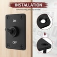 thumbnail image 4 of Interruptor de Palanca Resistente 12V DC30A Interruptor de Palanca Impermeable 2 Pines ON/OFF SPST con Panel de Montaje para Auto Coche, 4 of 6