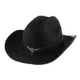 thumbnail image 1 of Sombrero de vaquero occidental clásico, de para , vacaciones al aire libre, verano, hombres , negro Yinane Sombrero de vaquero, 1 of 8