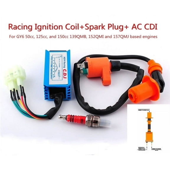 Phyun Ignition Coil Spark Plug AC Cdi For Gy6 Scooter Go Kart 150cc 125cc 150cc ATV