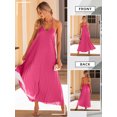 thumbnail image 7 of SLADYGLO Women Halter Neck Lace Up Sleeveless Pleated Flowy Maxi Dress, 7 of 7