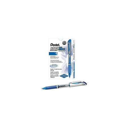 UPC: 0072512197653 | Pentel EnerGel Deluxe Liquid Gel Pens  Metal Tip  Medium Point  Blue  12 Count