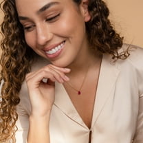 Titanium Steel Water Drop Zircon Necklace Furnace Vacuum