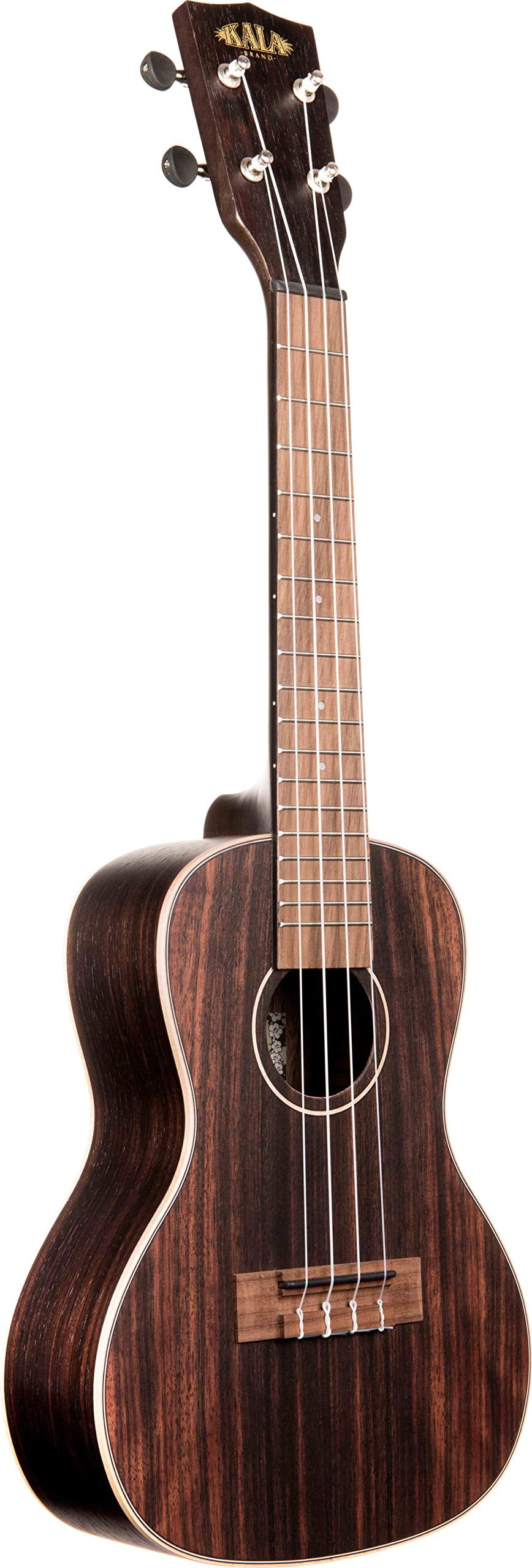 Kala KA-EBY-C Striped Ebony Concert Ukulele Bundle with Gig Bag, Tuner, Austin Bazaar Instructional DVD, and Polishing Cloth