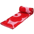 thumbnail image 2 of Marimekko Bath Towel Unikko Pink Red - Unikko Bath Towel Red/Pink (27.5" x 59" / 70x150 cms), 2 of 5