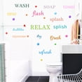 thumbnail image 1 of Adhesivos de pared coloridos con frases relajantes para baño, PVC, 29,5 x 30 cm, 1 of 3