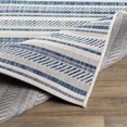 thumbnail image 6 of BoutiqueRugs Olin Contemporary Geometric Area Rug - Modern Minimalist Striped Carpet for Living Room, Patio, Terrace - Outdoor Safe - Navy, Light Blue, Aqua, Teal - 8'10" x 12' (9x12), 6 of 19