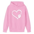 thumbnail image 6 of yoeyez Girls Valentine Hoodies Loose Love Heart Graphic Sweatshirt Long Sleeve Hooded Pullover Cute Valentine's Clothing for Kids Pink,11 Years, 6 of 6