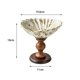 thumbnail image 2 of Frutero de cerámica con textura festoneada, acabado rústico esmaltado, pedestal for servir, decoración de mesa rústica, 2 of 7
