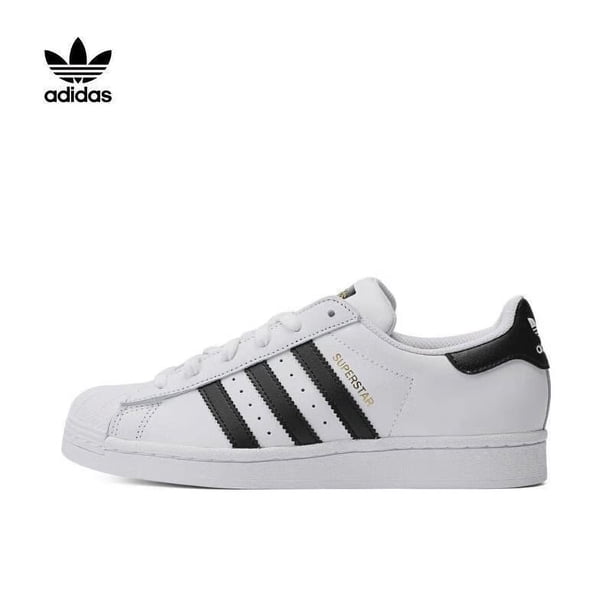 Zapatillas de skate adidas originals SUPERSTAR de piel suave para hombre y mujer, zapatillas planas informales para deportes al aire libre