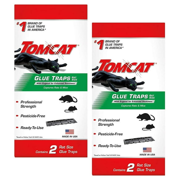Tomcat Rat Glue Trap W/Eugenol 2 Pack