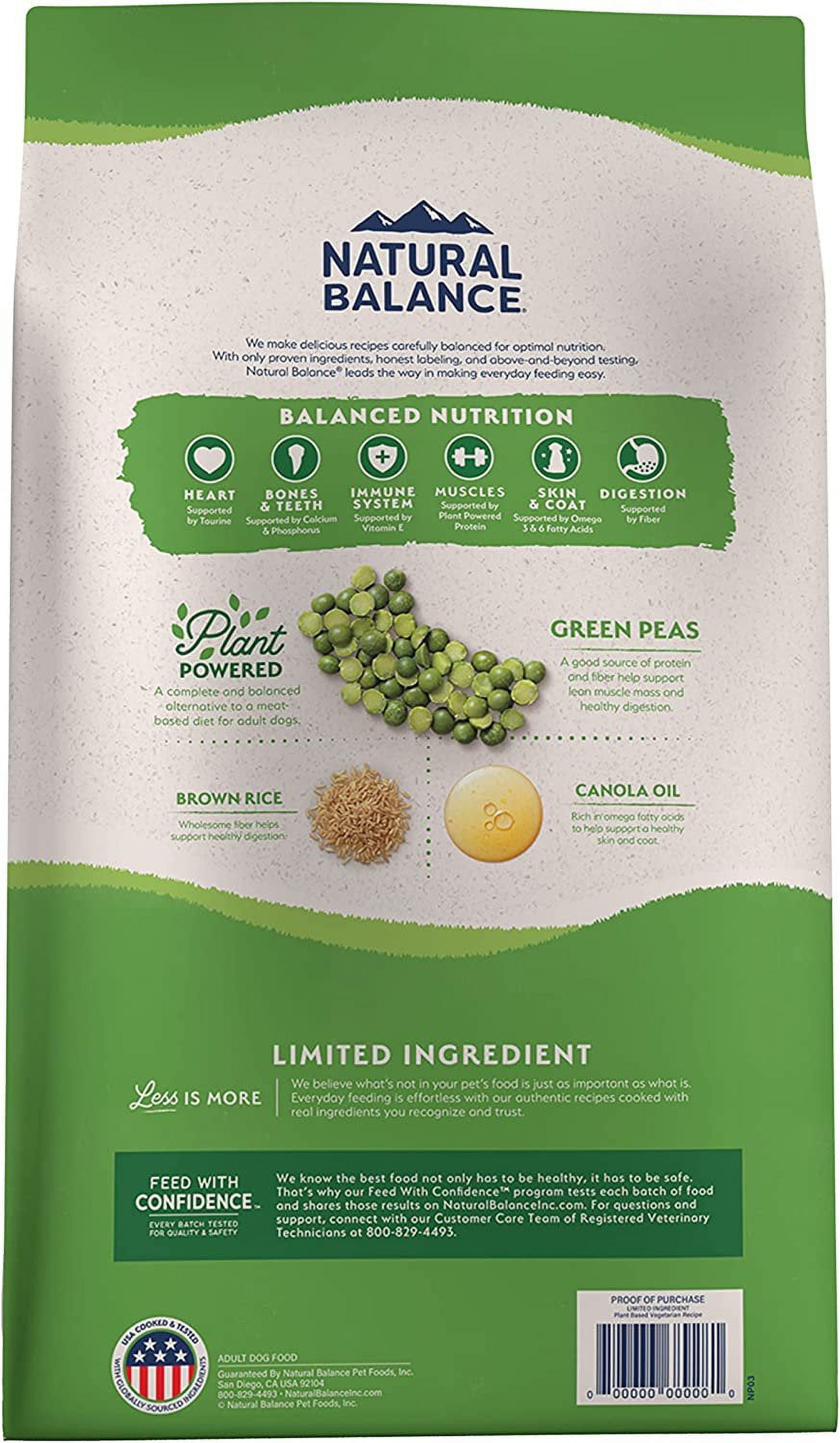 Natural Balance Pet Foods Limited Ingredient Plant Powered Vegan Friendly Dry Dog Food 4 lb Walmart