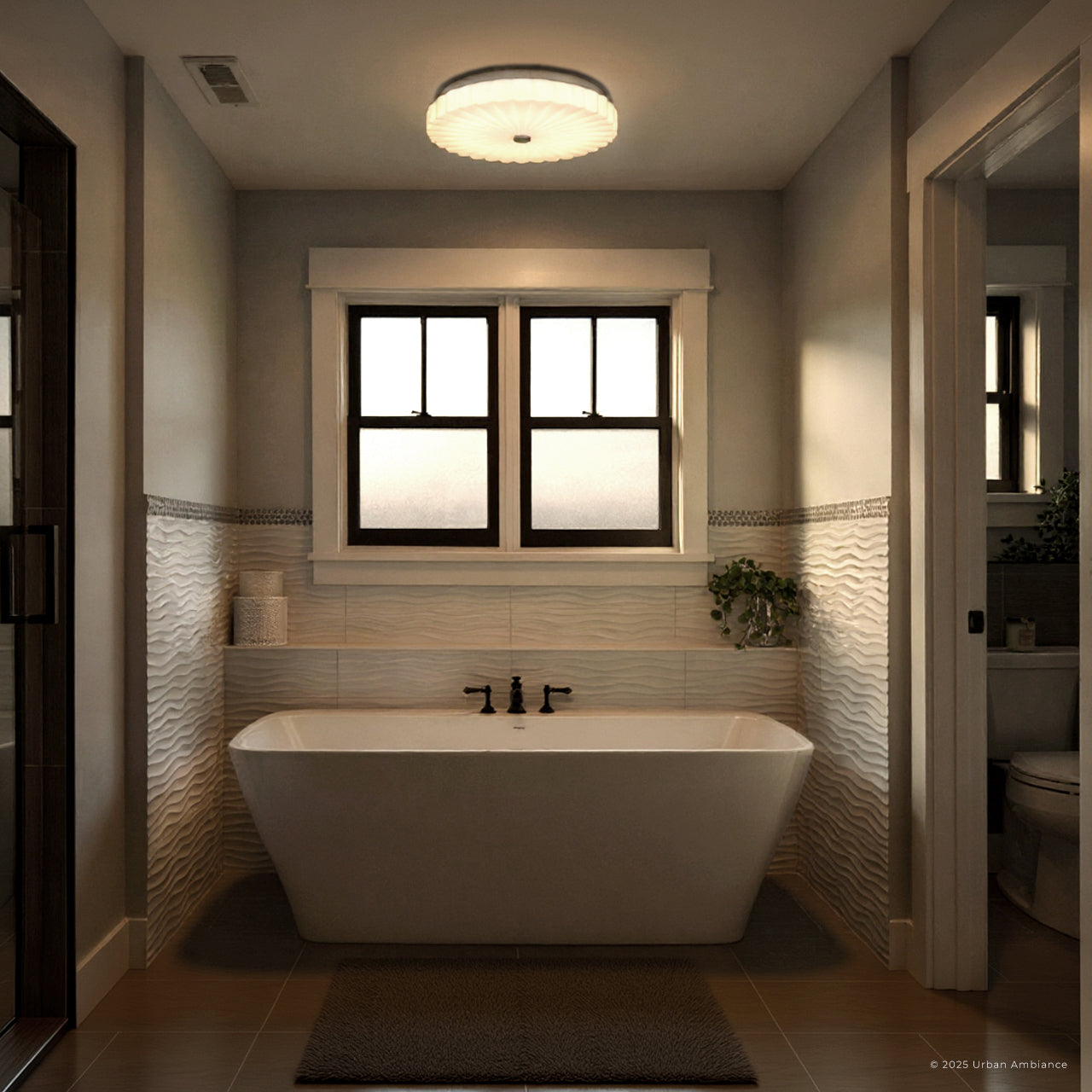 Luxury Traditional Ceiling Light, Brushed Nickel, UQL6379