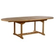 thumbnail image 4 of 9 Piece Oval Teak Wood West Palm Outdoor Patio Dining Set With Cushions, A-Grade Teak Wood, 4 of 5
