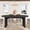 Black, variant on 70.8 Inch Oval Farmhouse Dining Table for 6-8 People, Long Large Kitchen Table with Thick Sturdy Wooden Base-Brown