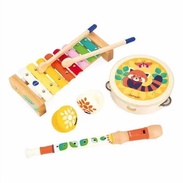 Janod - Ensemble musical Gioia pour enfants - 4 pièces - 18m+ - multicolore