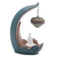 thumbnail image 6 of Ceramics Burner Backflow Incense Burner Lotus Hanging Ball with Night Light, 6 of 12