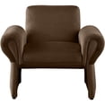 thumbnail image 4 of Meridian Furniture Fleurette Brown Velvet Accent Chair, 4 of 7