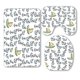 thumbnail image 1 of ABPHQTO Boats Anchor White Sketch Juego de alfombras de baño de 3 piezas Alfombra de baño Contour Mat y cubierta de tapa de inodoro, 1 of 2