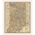 thumbnail image 2 of Cram 20x23 Gold Ornate Wood Framed with Double Matting Museum Art Print Titled - Indiana - Cram 1888, 2 of 4