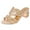 Gold, variant on SEANOPEN Deals Low Block Heels Crystal Jeweled Sandals - Chunky Heeled Slide Sandals for Women - Open Toe Chunky Heels Size 6.5 Black