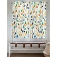 thumbnail image 6 of Living Room Curtains 72 Inches length, Colorful Leaf Window Treatment Curtain Drapes, Spring Vintage Botanical Summer Light Filtering Drapes for Bedroom Laundry Room, 52"x72", 2 Panels, 6 of 7
