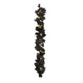 thumbnail image 2 of Guirnalda artificial de hojas de arce negro de 81 pulgadas para Halloween, con hojas de arce artificiales, planta colgante con racimos de bayas doradas para decoración otoñal, de Acción de Gracias, c, 2 of 6