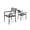 Gray, variant on Pellebant 2 Pack Aluminum Dining Chairs Outdoor Armchair Set in Black