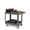 46 x 25 x 33.5 inch| Gray, variant on 2 Tier Metal Utility Cart,330 Lbs Metal Heavy Duty Utility Cart On Wheels,2 Shelf Steel Rolling Tool Cart, Tool Storage Organizer for Mechanic, Garage, Workshop, Warehouse (Black/Grey, 46x25x33.5)