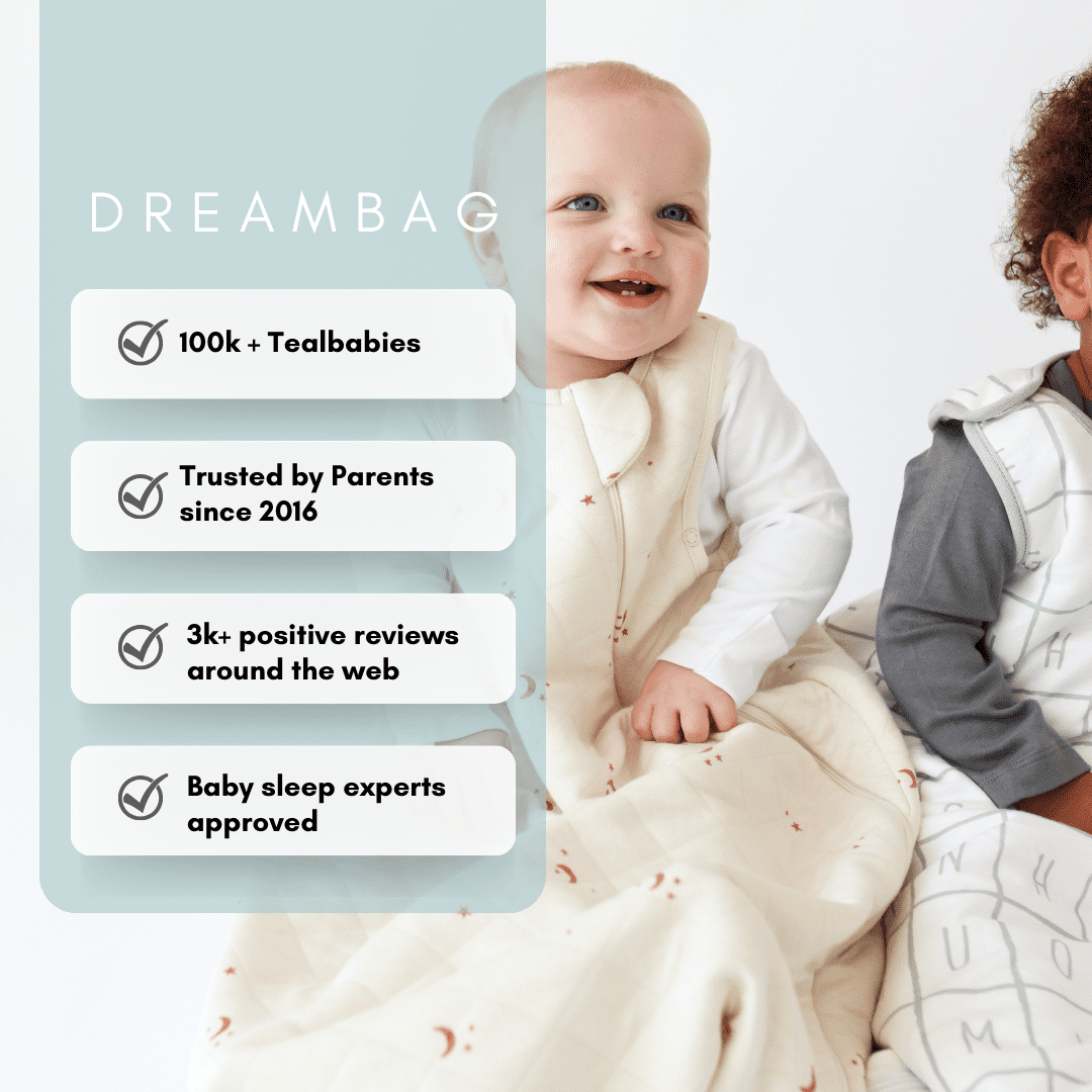 Tealbee Dreambag - Bamboo Grow-with-Baby Sleep Sack for 6-24 Months - All Season 1.2 TOG, Unisex, Moon Stars