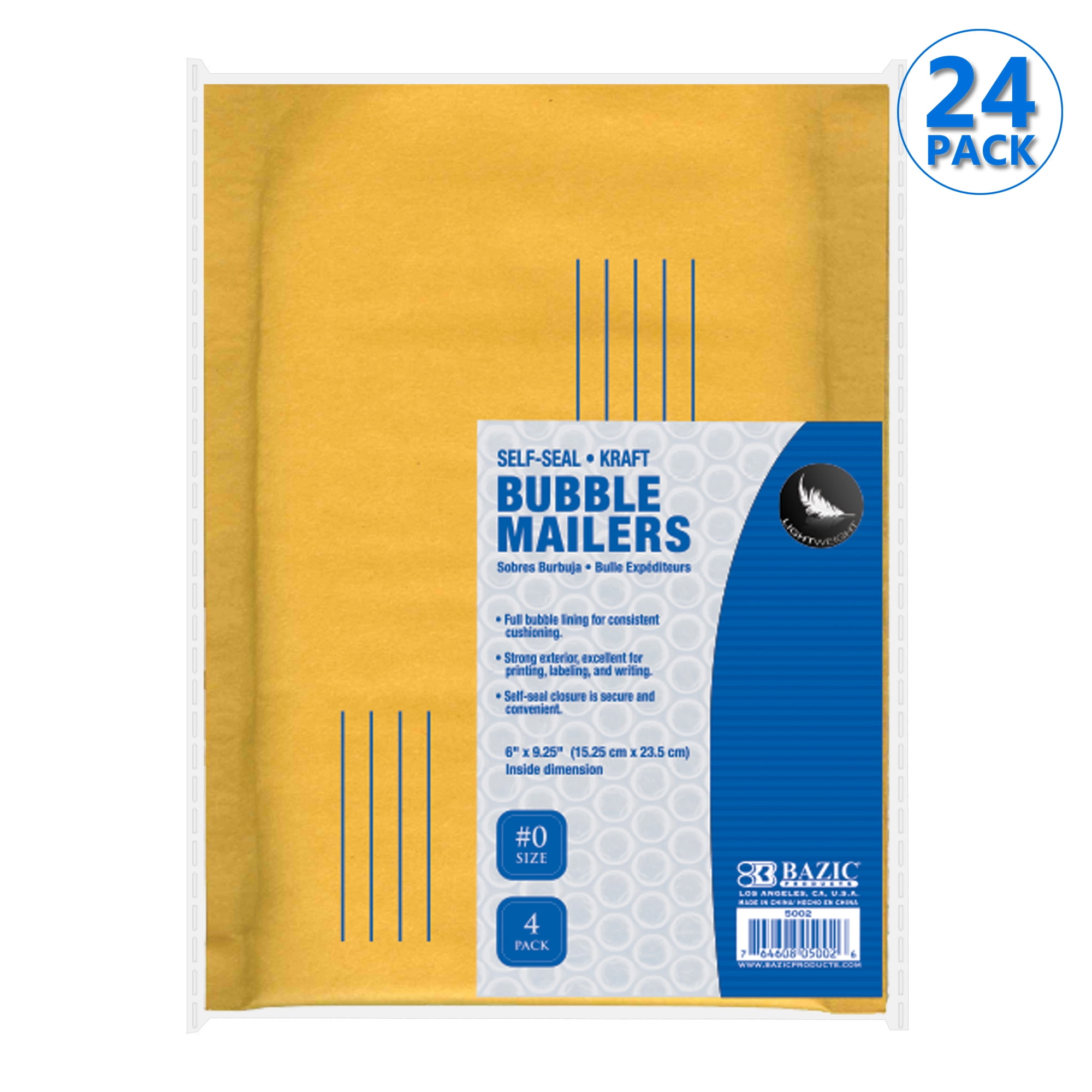 Best 6 x 10 Inches Self Seal Padded Envelopes Kraft Bubble Mailers Pack of 25 