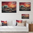 thumbnail image 4 of Designart "Waves of Drama III" Coastal Print on Natural Pine Wood, 4 of 5