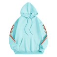 thumbnail image 4 of Sweat à Capuche Surdimensionné pour Femmes Mignon Col Rond avec Poches Décontracté Manches Longues Uni Vêtements Preppy, 4 of 6