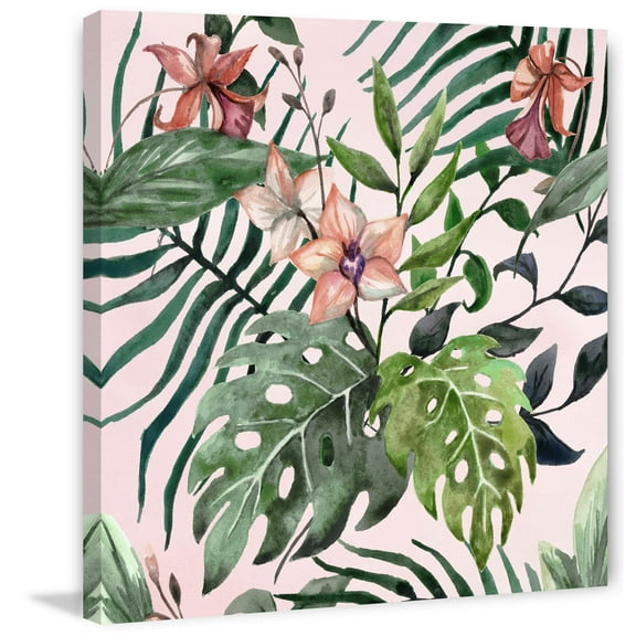 Wild Foliage Painting Print on Wrapped Canvas