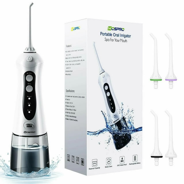 Intexca Cordless Electric Water Flosser – Oral Irrigator for Teeth, Gums, Braces Care (Grey)