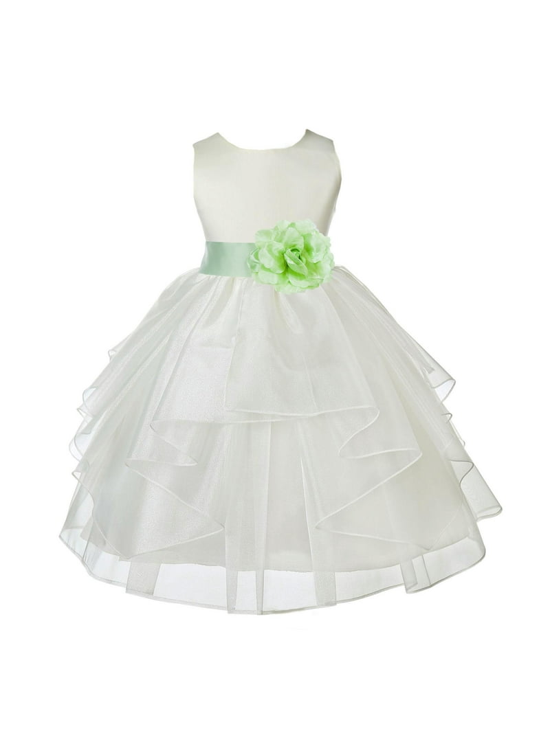 Ekidsbridal Ivory Apple Green Shimmering Organza Flower Girl Dress Junior Beauty Pageant Mini Bridal Gown Ballroom Dance Recital 4613T 2 - Walmart.com Ekidsbridal Ivory Apple Green Shimmering Organza Flower Girl Dress Junior Beauty Pageant Mini Bridal Gown Ballroom Dance Recital 4613T 2 - Walmart.com