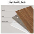 thumbnail image 4 of 96.5 Inch 2 Person Desk with Storage, Farmhouse Double Desk with Drawers and Open Shelves, Home Office Desk with Printer Stand and File Drawer, White & Brown, 4 of 9