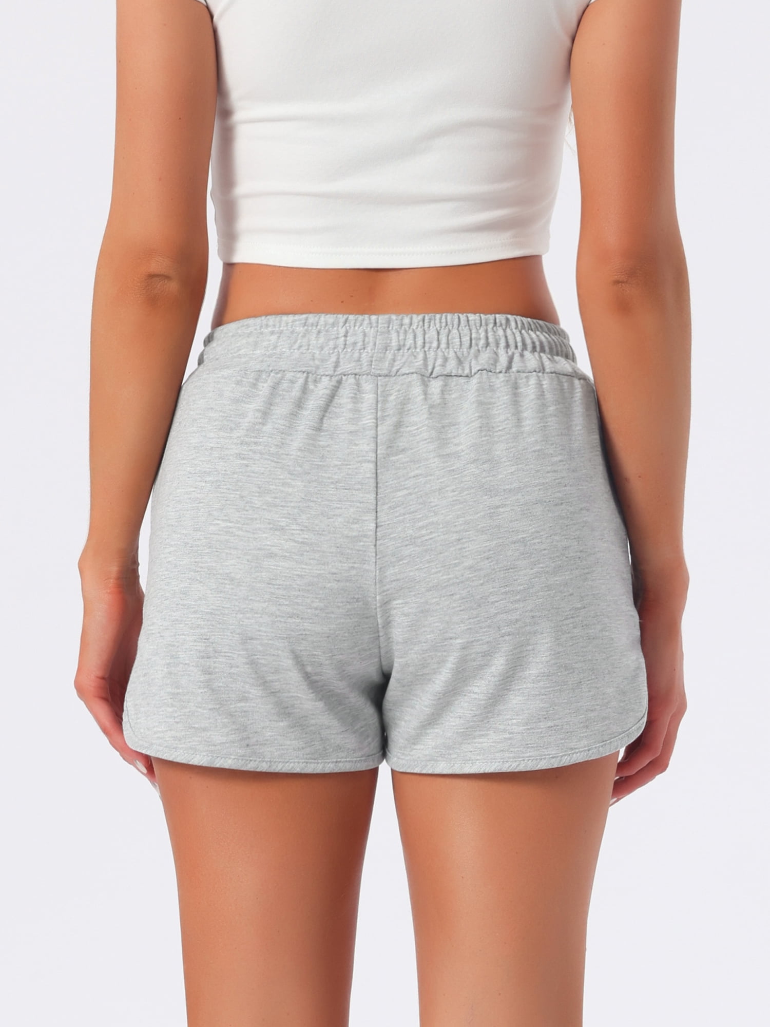 DARING DIVA Women's Soft Stretchy Comfy High Elastic Lounge Sport Shorts XL Grey