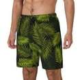 thumbnail image 2 of Haiem Tropical Palm Leaves Fern Leaf Mens Swim Trunks with Compression Liner 2 in 1 Swimming Shorts Stretch Swimwear Quick Dry,Board Shorts-Large, 2 of 9