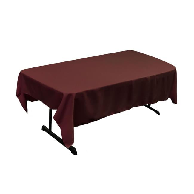 LA Linen TCpop60x90-BurgundyP17 Polyester Poplin Rectangular Tablecloth, Burgundy - 60 x 90 in ...