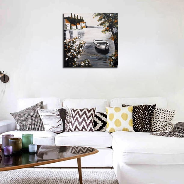 Pintura Decorativa Moderna de Pared, en Moderna para Hogar Oficina Sala de Campo Soledad Pintura al óleo sobre lienzo