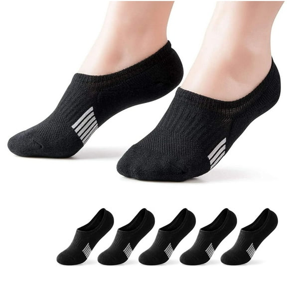 No Show Ankle Socks for Women - 5-Pairs Cushioned  Breathable for Running  Casual Wear